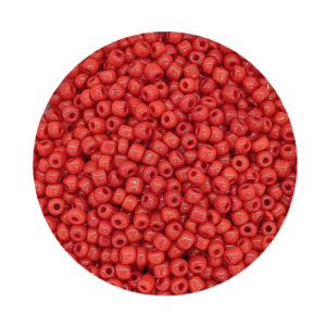 Pacote 100G Conta De Missanga Leitosa Vermelho