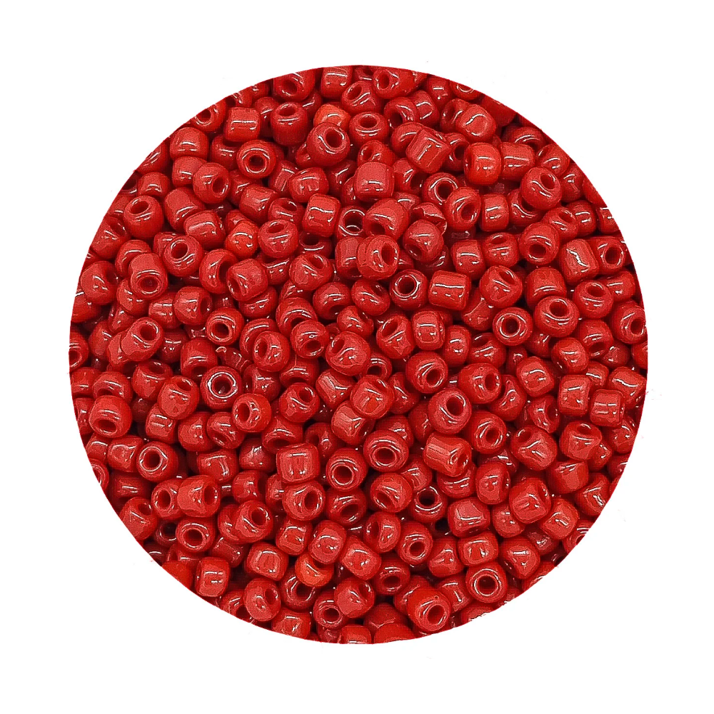 Pacote 100G Conta De Missanga Leitosa Vermelho Escuro