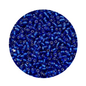 Pacote 100G Conta De Missanga Transparente Azul Marinho