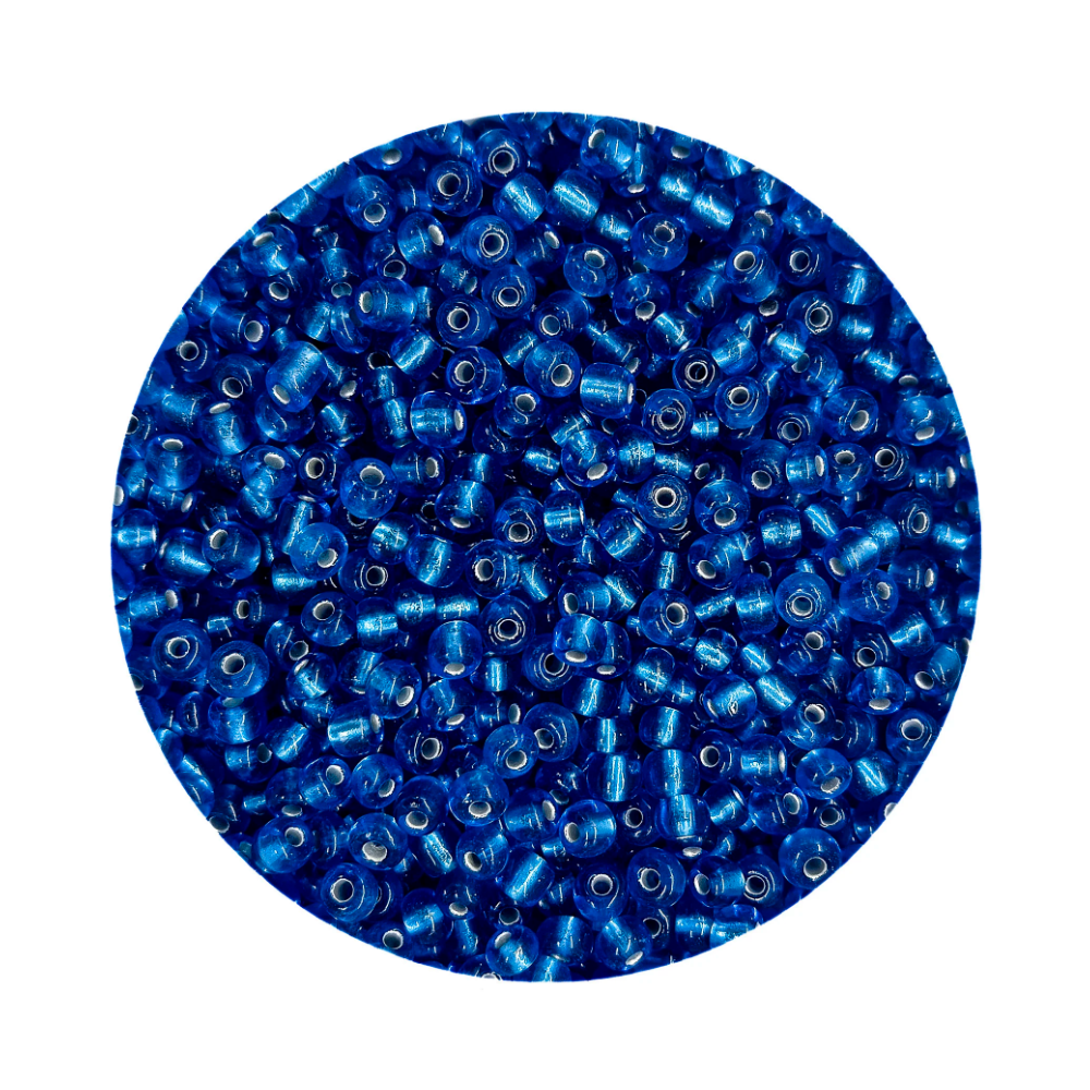 Pacote 100G Conta De Missanga Transparente Azul