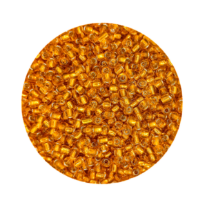 Pacote 100G Conta De Missanga Transparente Laranja Claro