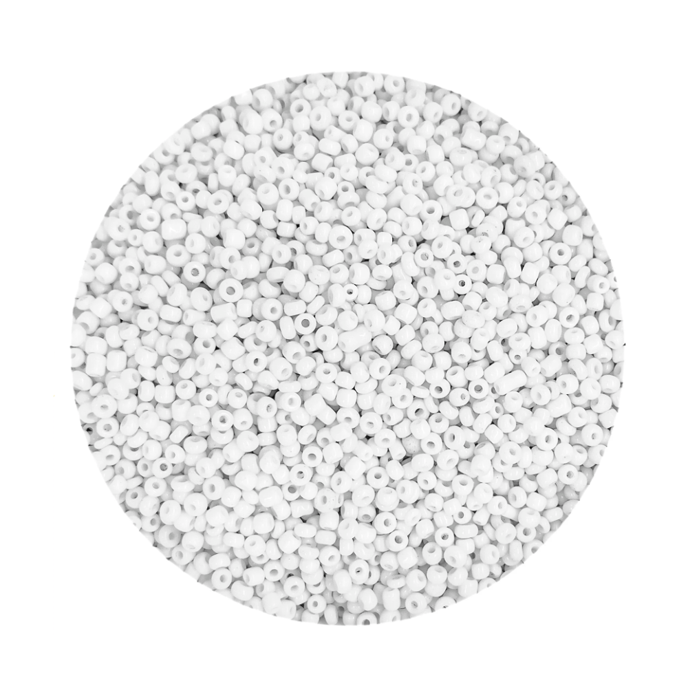 Pacote 100G Conta De Missanguinha Leitosa Branco