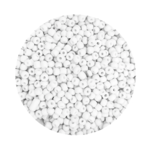 Pacote 500G Conta De Missanga Leitosa Branco