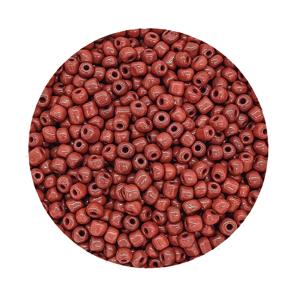Pacote 500G Conta De Missanga Leitosa Marrom