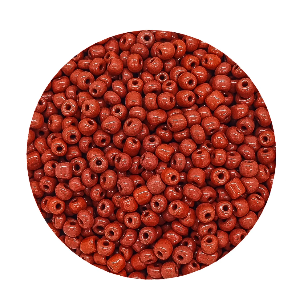 Pacote 500G Conta De Missanga Leitosa Terracota
