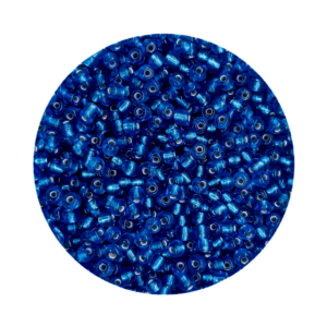 Pacote 500G Conta De Missanga Transparente Azul