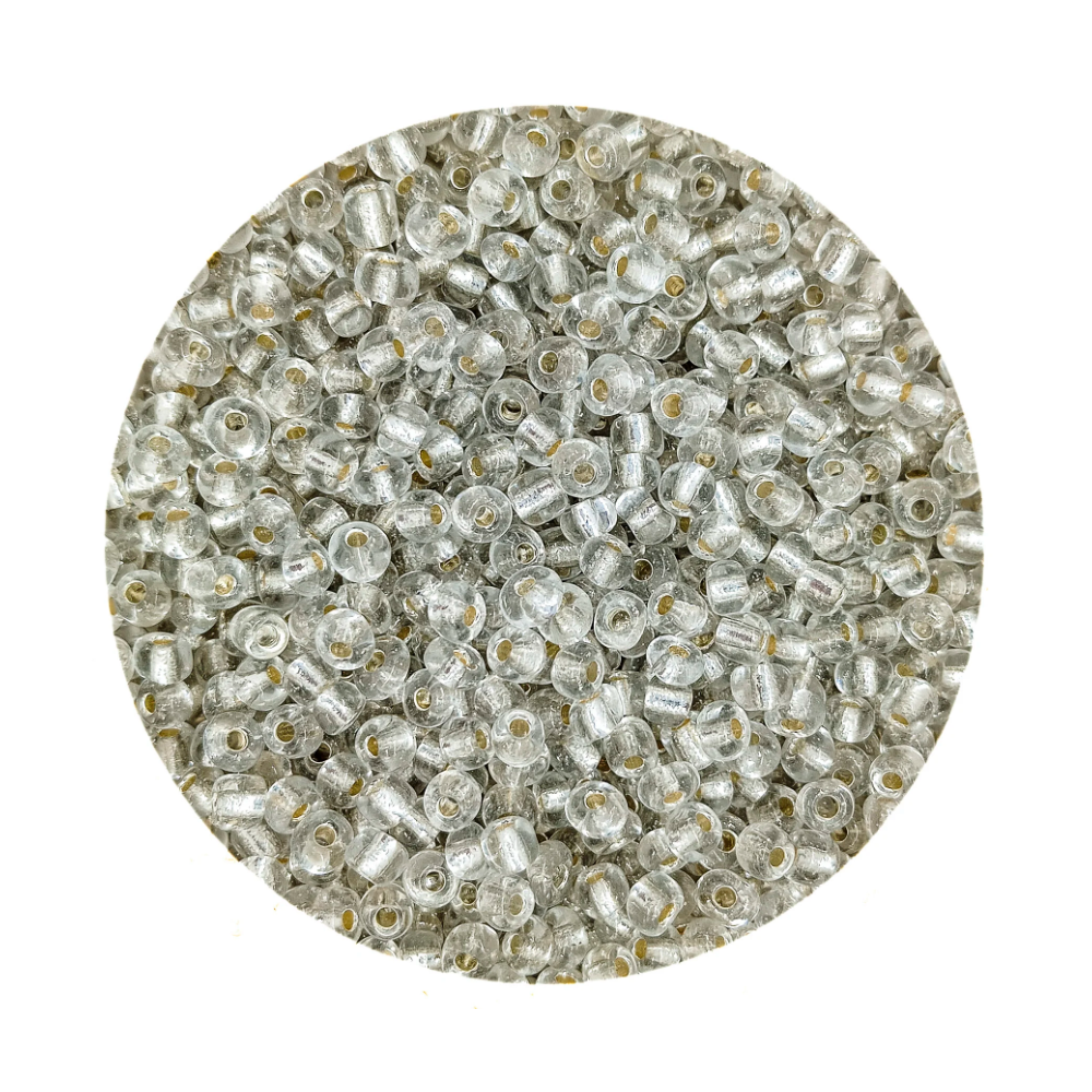Pacote 500G Conta De Missanga Transparente Incolor