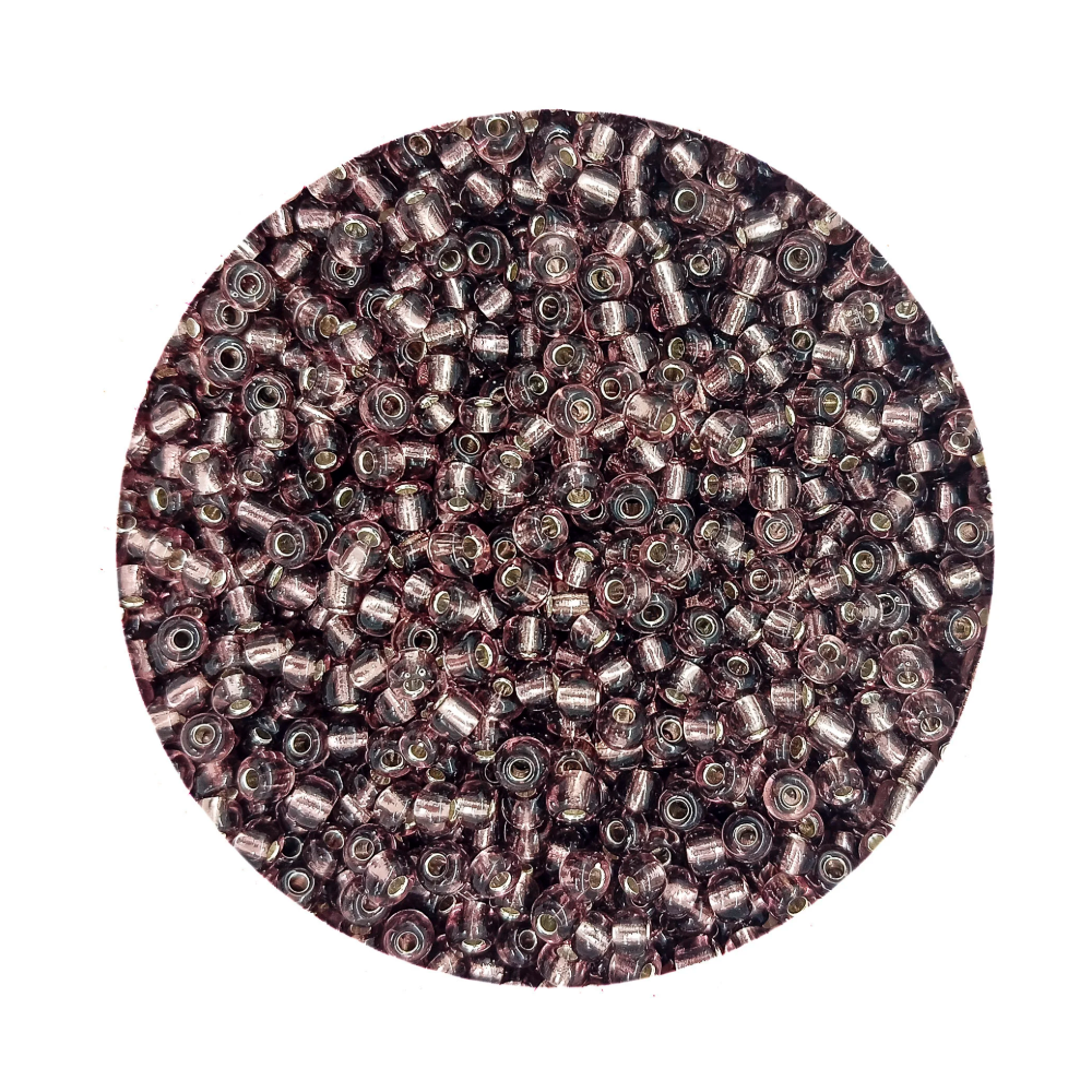 Pacote 500G Conta De Missanga Transparente Roxo