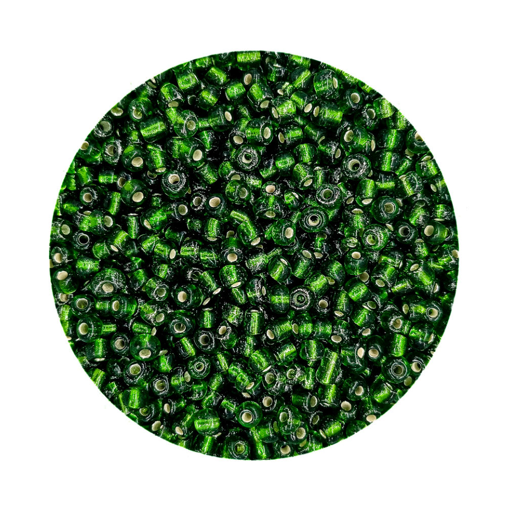 Pacote 500G Conta De Missanga Transparente Verde