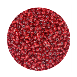 Pacote 500G Conta De Missanga Transparente Vermelho