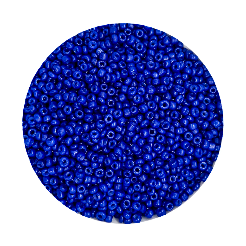 Pacote 500G Conta De Missanguinha Leitosa Azul Marinho