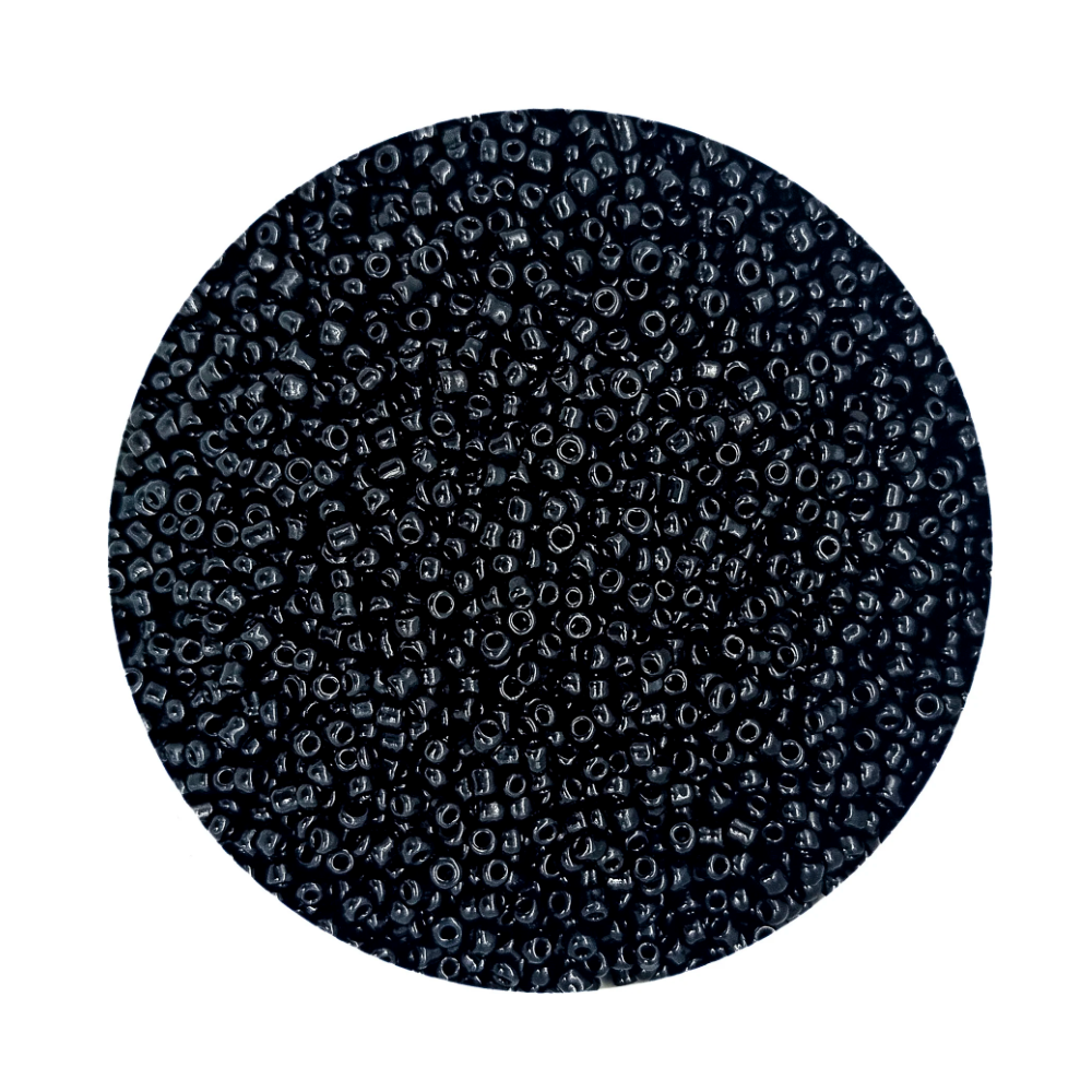 Pacote 500G Conta De Missanguinha Leitosa Preto
