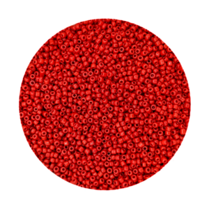 Pacote 500G Conta De Missanguinha Leitosa Vermelho