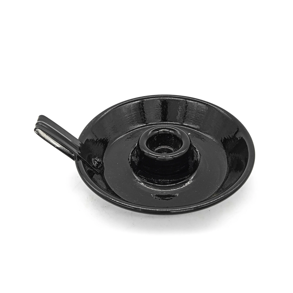 Suporte p/ Vela Palito Castiçal Em Alumínio Preto Porta Vela C/ Alça