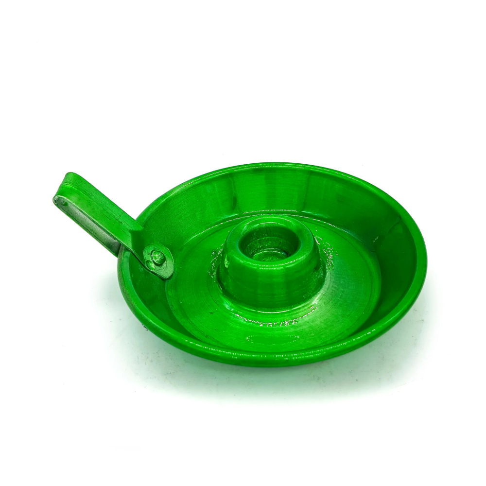 Suporte p/ Vela Palito Castiçal Em Alumínio Verde Porta Vela C/ Alça