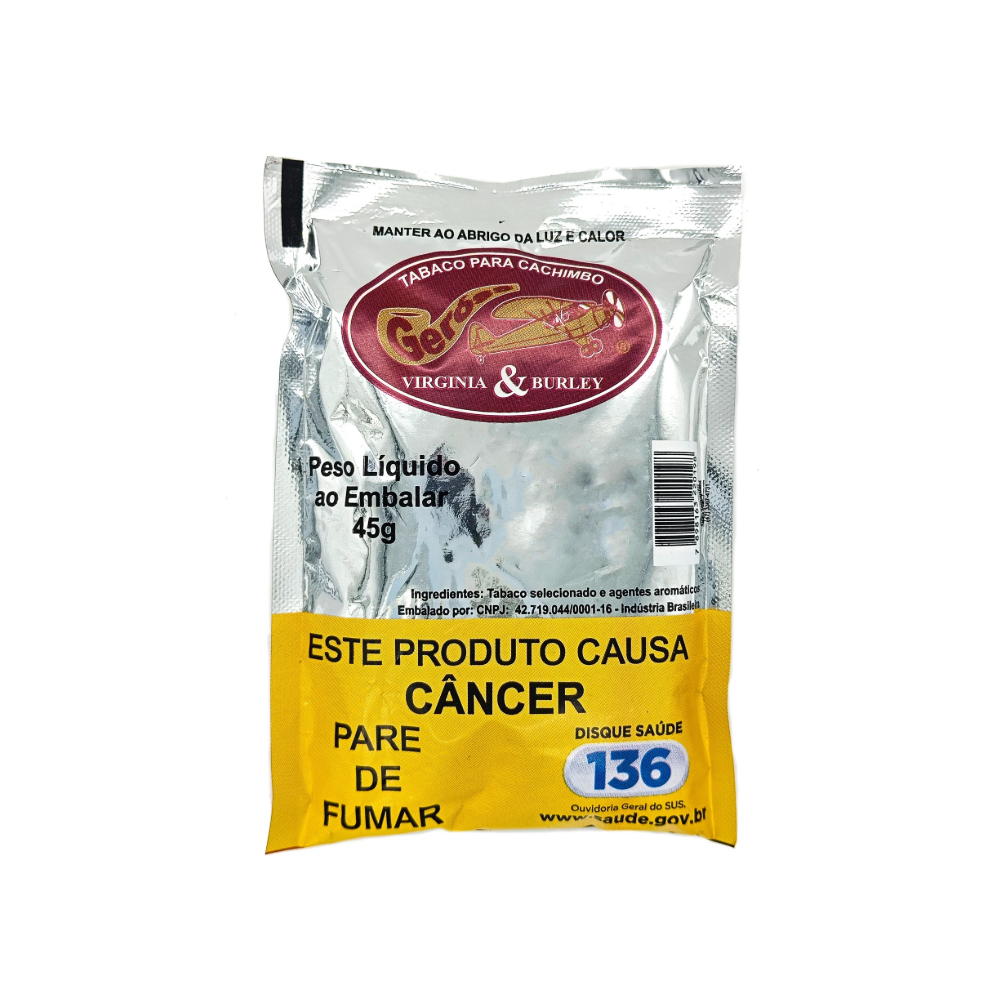 Tabaco Fumo Geróss Para Cachimbo 45G Diversos Sabores
