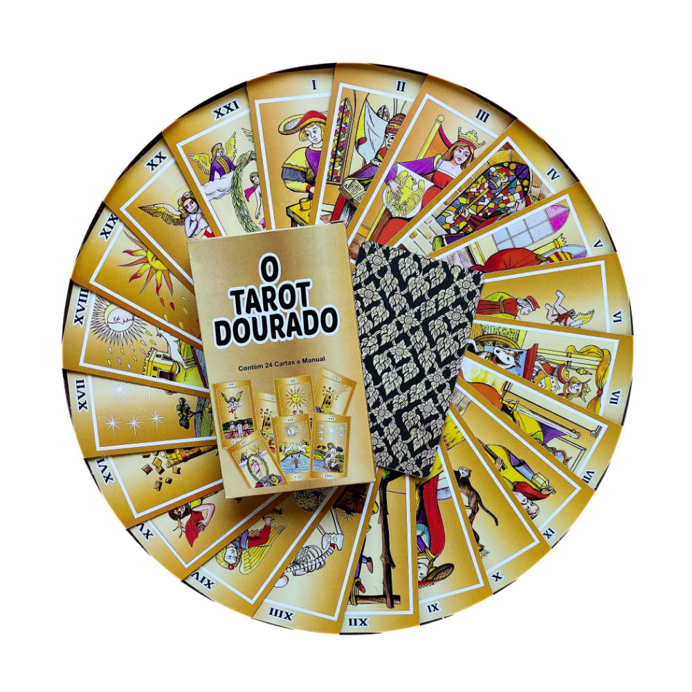 Tarot Dourado Com 24 Cartas + Manual - Imagem 2