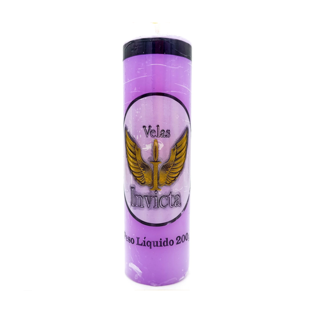 Vela De 7 Dias 44Mm Parafina Lilás Unidade Invicta