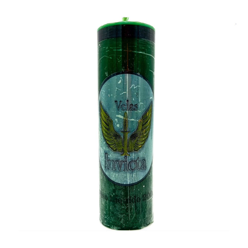 Vela De 7 Dias 44Mm Parafina Verde Unidade Invicta