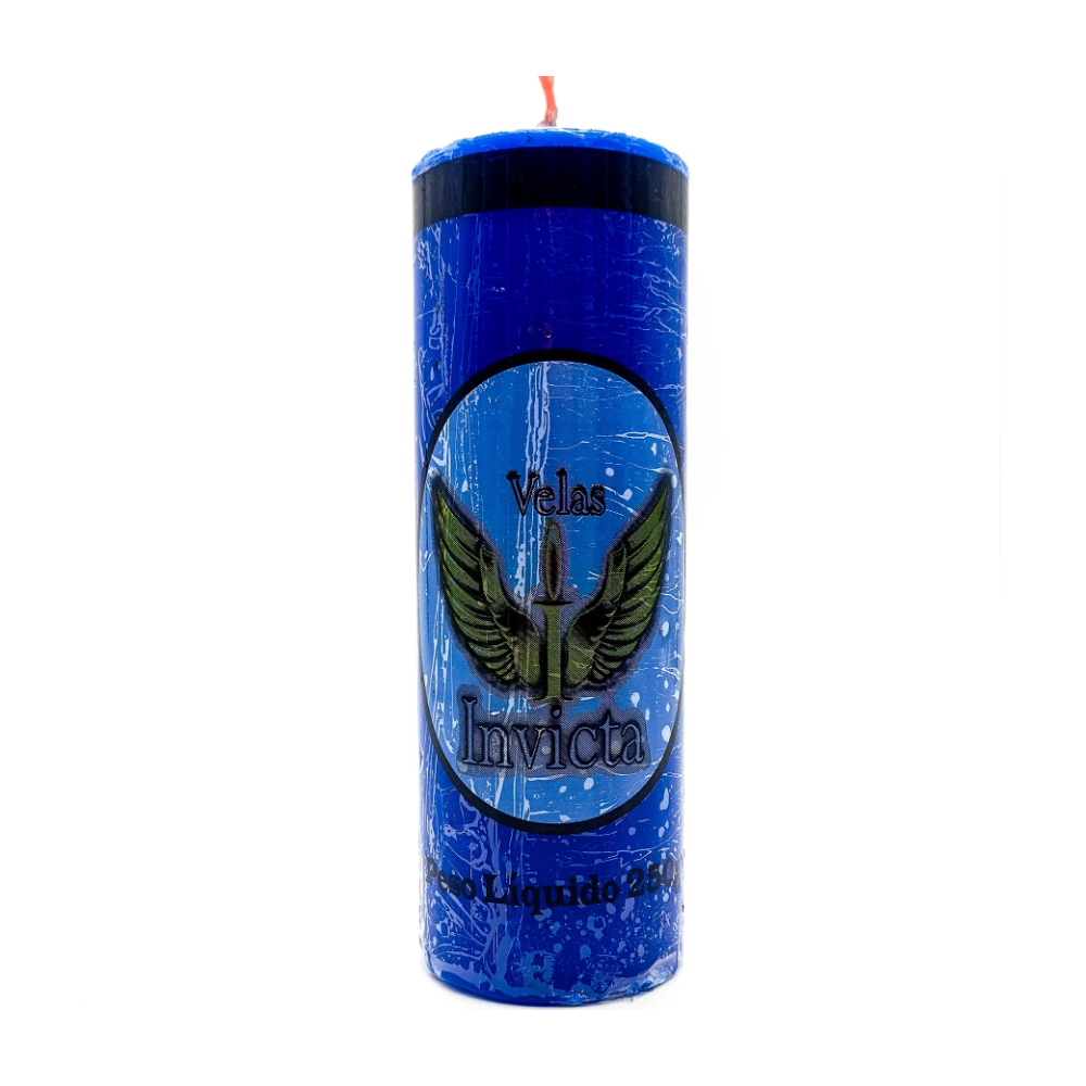 Vela De 7 Dias 50Mm Parafina Azul Marinho Unidade Invicta