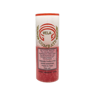 Vela De 7 Dias 50Mm Parafina Branco/Vermelho Unidade Combate