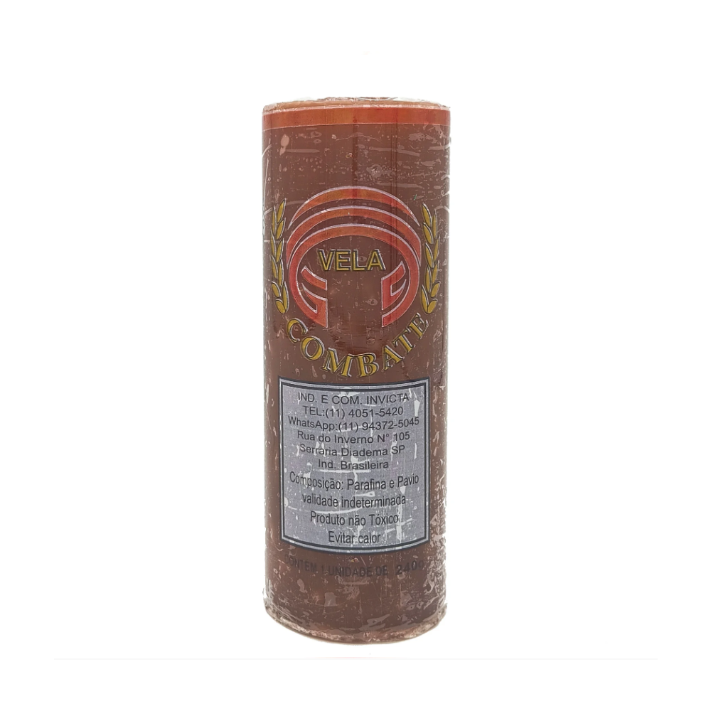 Vela De 7 Dias 50Mm Parafina Marrom Unidade Combate