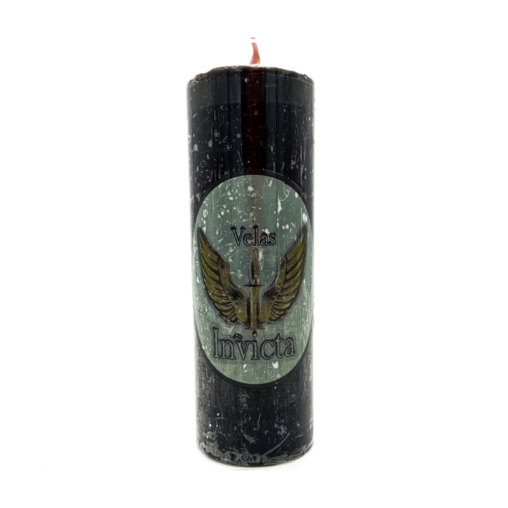 Vela De 7 Dias 50Mm Parafina Preta Unidade Combate