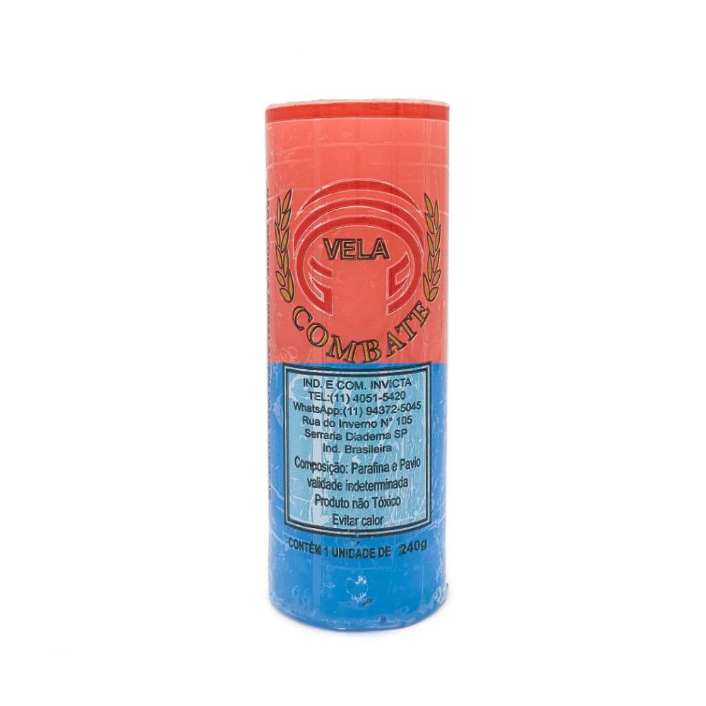 Vela De 7 Dias 50Mm Parafina Rosa/Azul Unidade Combate