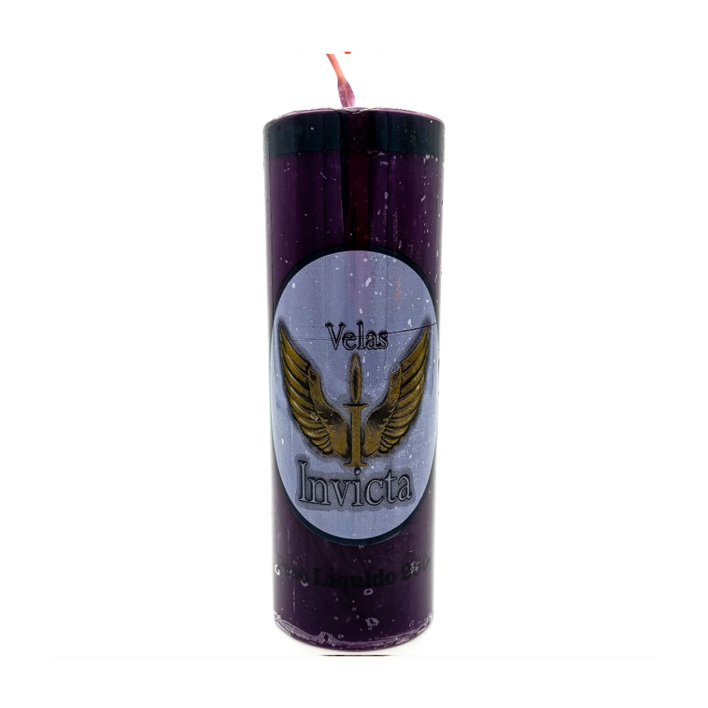 Vela De 7 Dias 50Mm Parafina Roxa Unidade Invicta