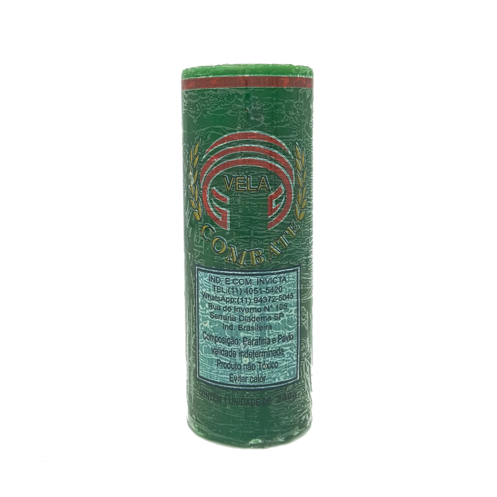 Vela De 7 Dias 50Mm Parafina Verde Unidade Combate