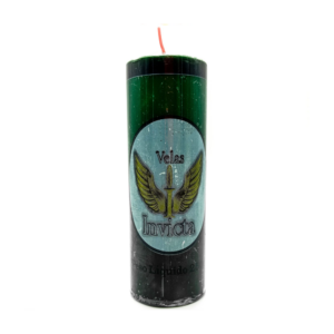 Vela De 7 Dias 50Mm Parafina Verde/Preta Unidade Invicta