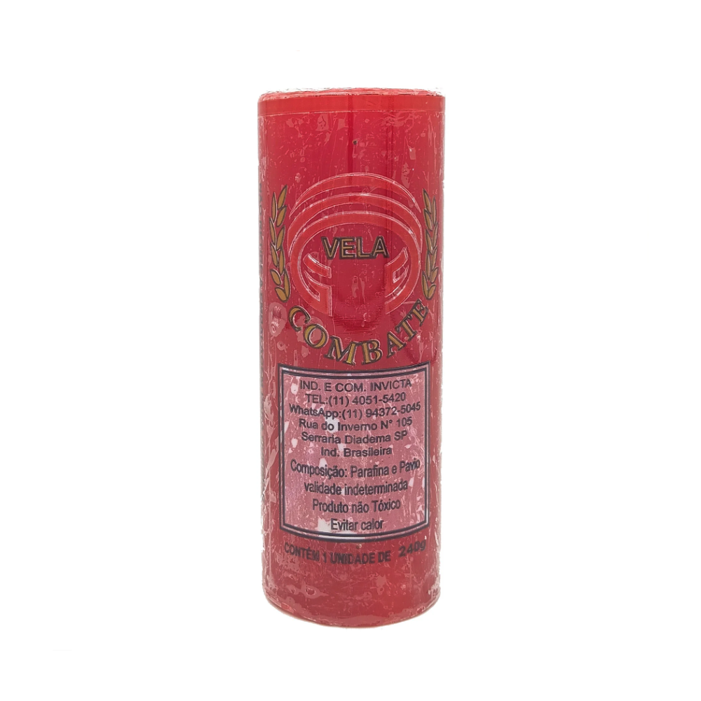 Vela De 7 Dias 50Mm Parafina Vermelha Unidade Combate