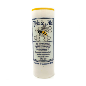 Vela De 7 Dias 55Mm Aromatizada Mel Parafina Branca Unidade Invicta