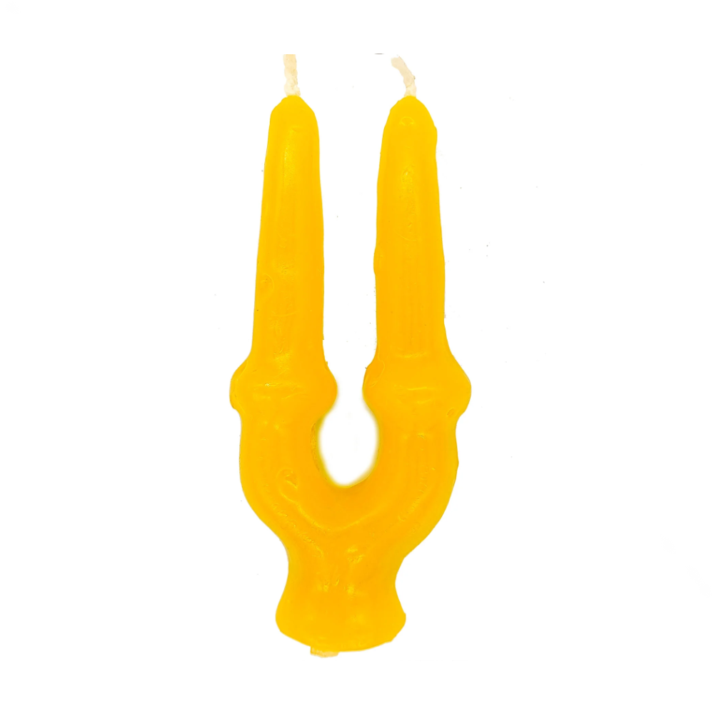 Vela De Magia Amarração Amarelo