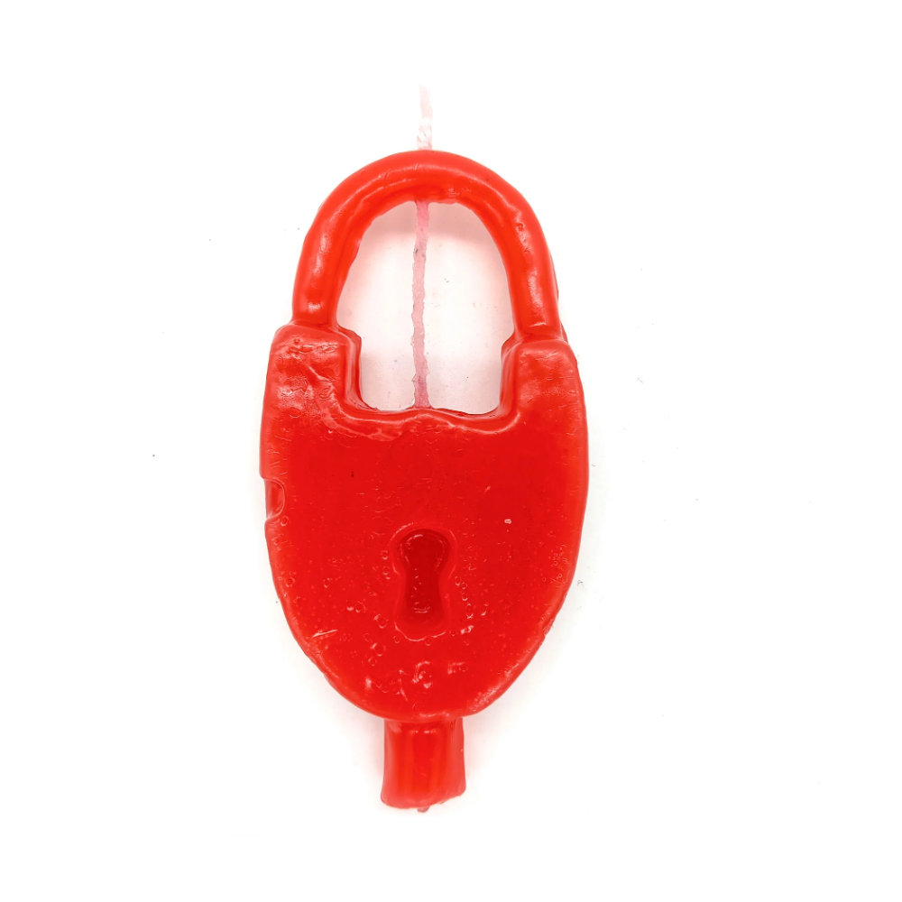 Vela De Magia Cadeado Vermelho