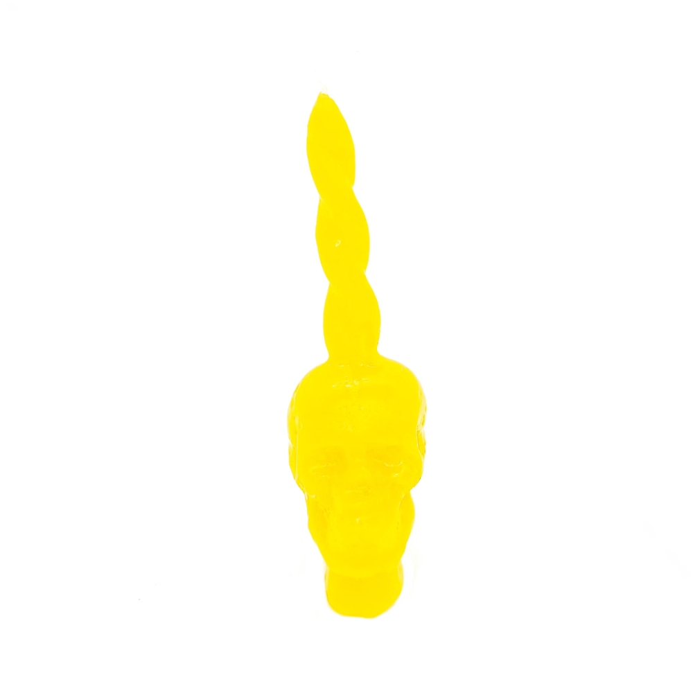 Vela De Magia Caveira Vira Pensamento Amarelo