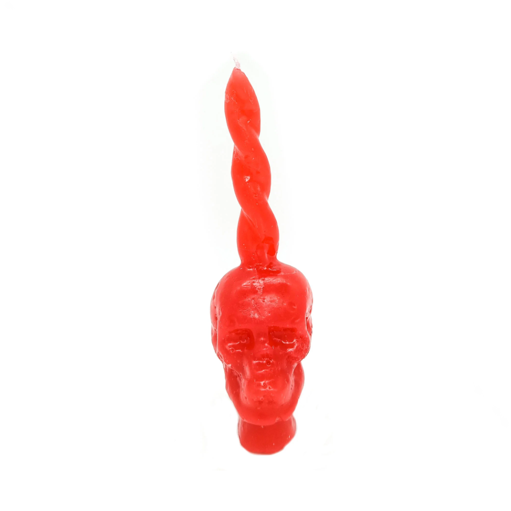 Vela De Magia Caveira Vira Pensamento Vermelho