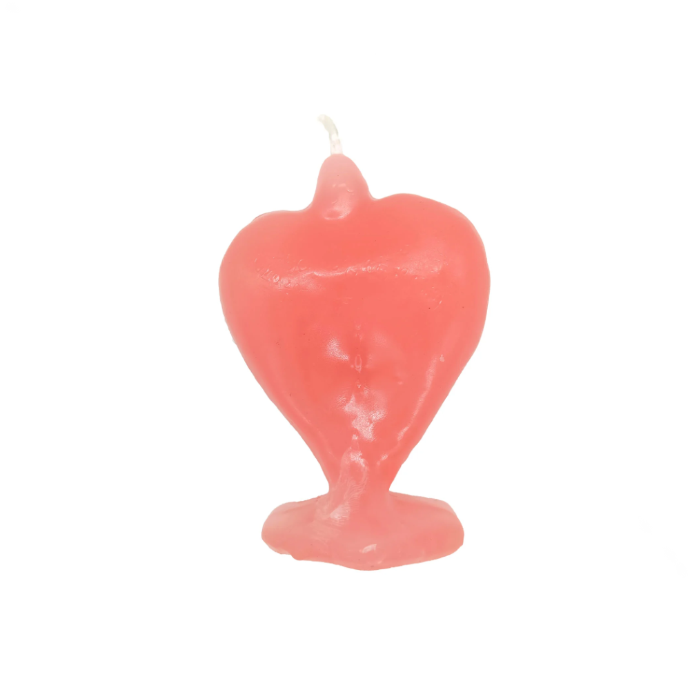 Vela De Magia Coração Rosa