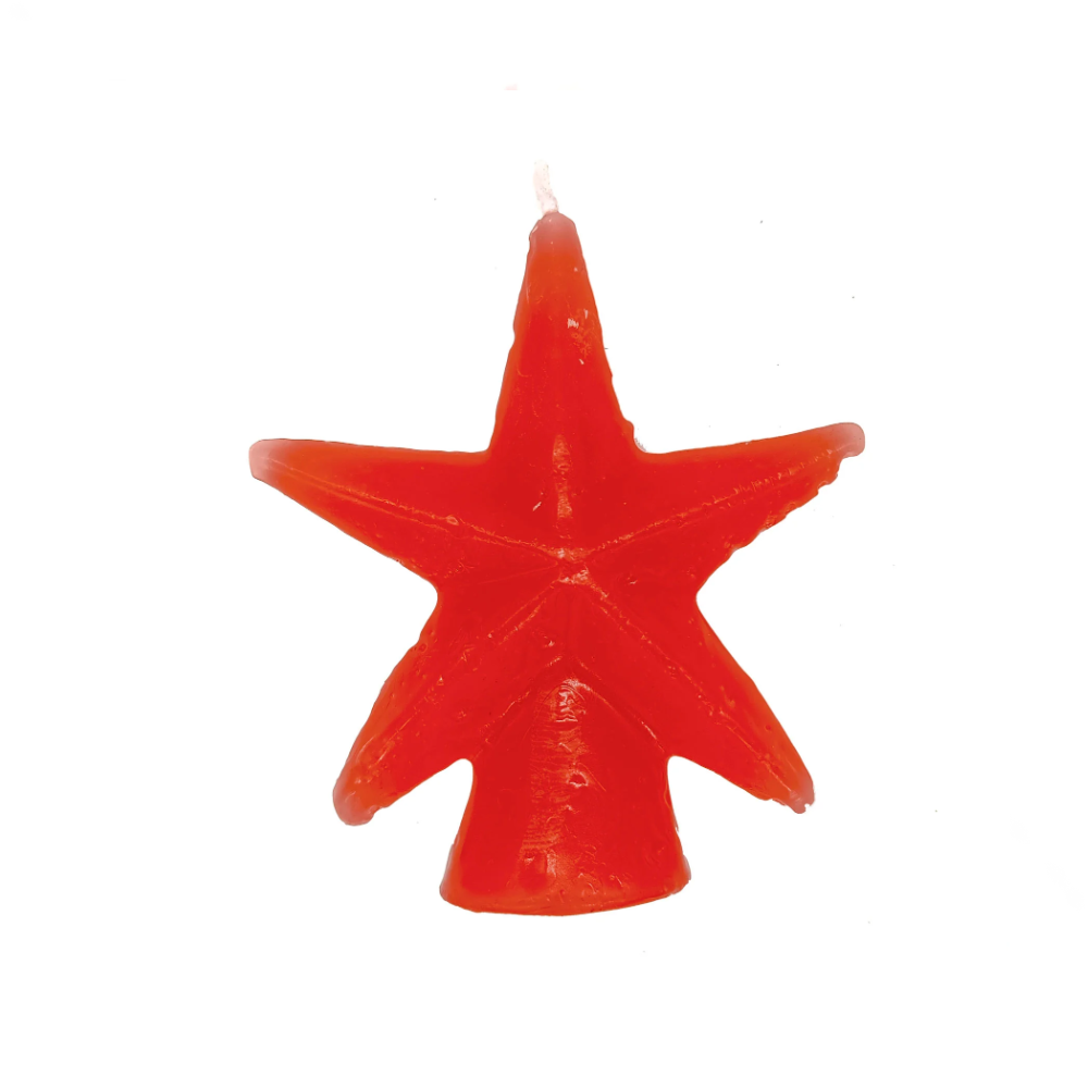 Vela De Magia Estrela Cinco Pontas Vermelho
