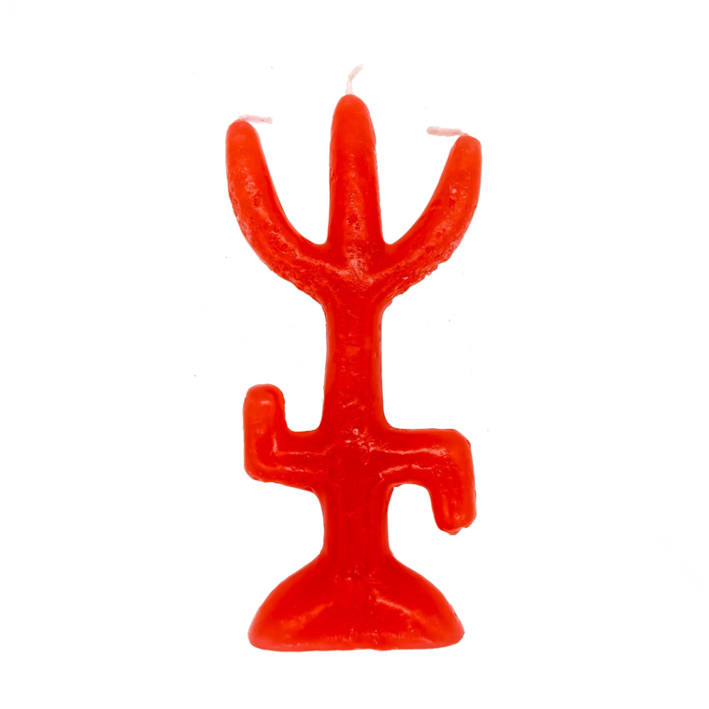 Vela De Magia Garfo Tridente Vermelho