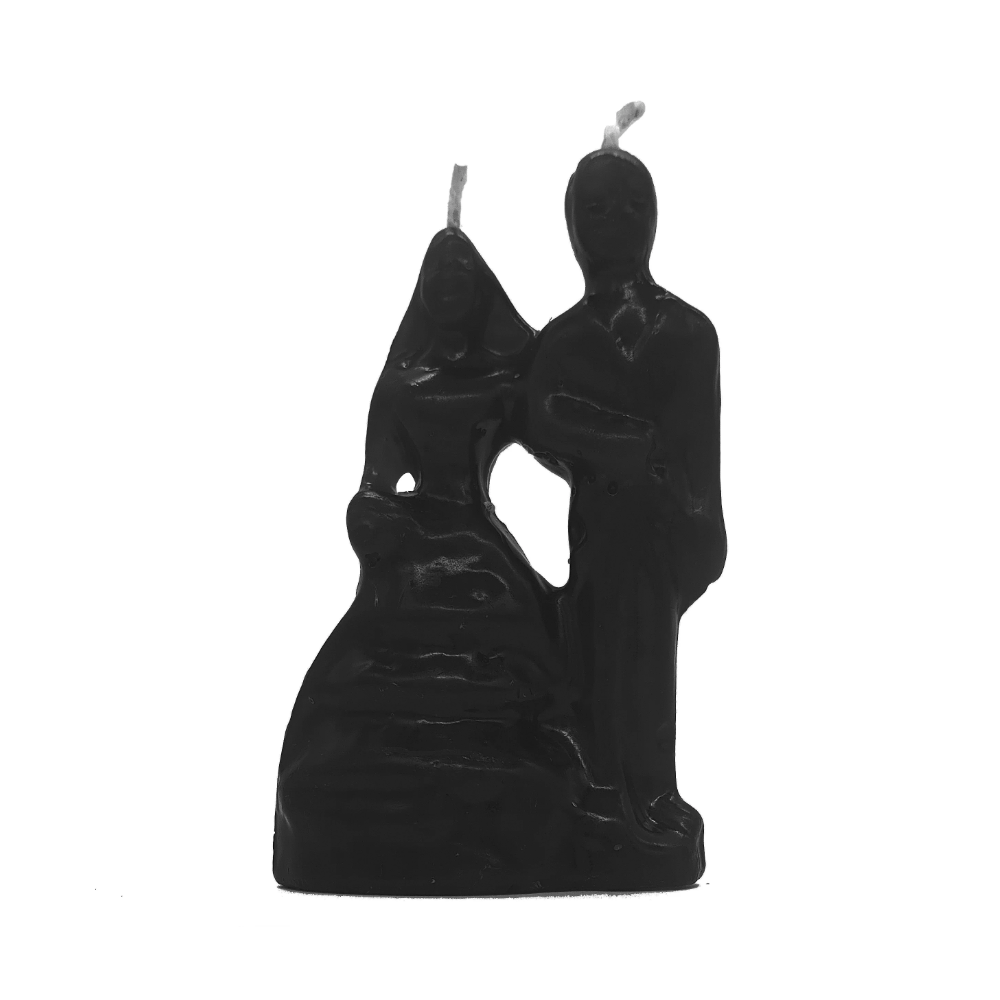 Vela De Magia Noivos Casal Preto