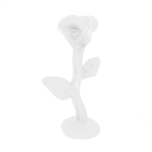 Vela De Magia Rosa Flor Branco