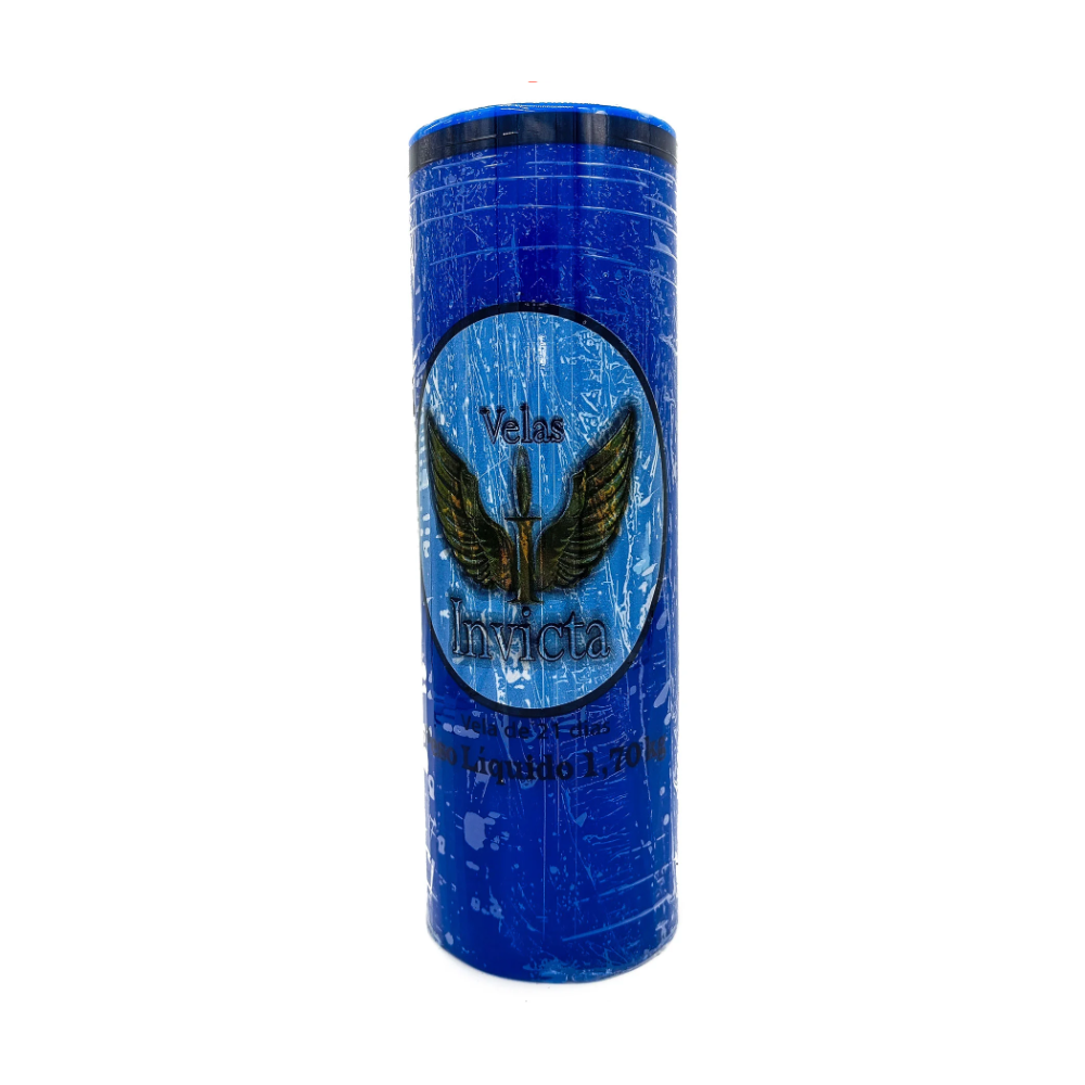 Vela Devocional 21 Dias Parafina Azul Marinho Unidade Invicta