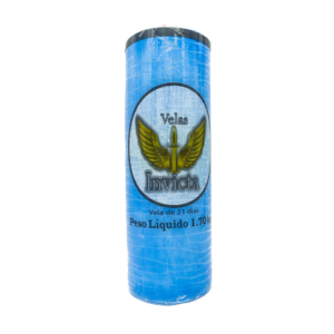 Vela Devocional 21 Dias Parafina Azul Unidade Invicta