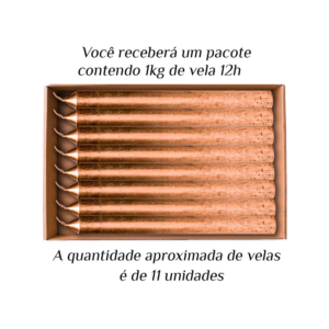 Vela Grande 12H Parafina Cobre 1Kg