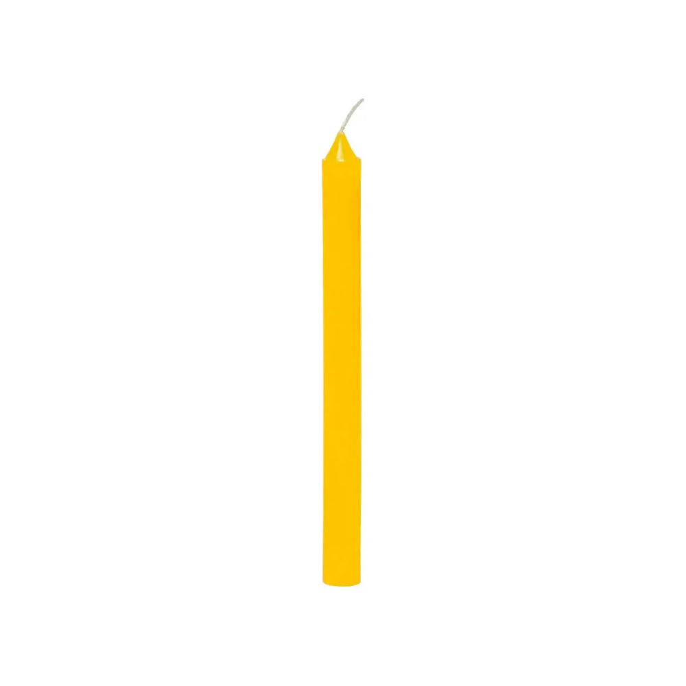 Vela Palito De Cera Aromatizada Mel Unidade Amarelo