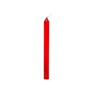 Vela Palito De Cera Aromatizada Mel Unidade Vermelho
