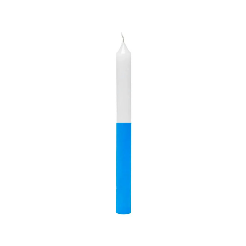 Vela Palito De Parafina 1Kg Branco/Azul - Imagem 2