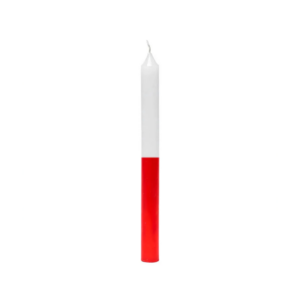 Vela Palito De Parafina Unidade Branco/Vermelho