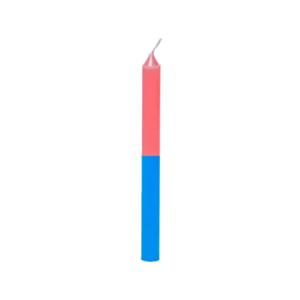 Vela Grande 12H De Parafina Unidade Rosa/Azul